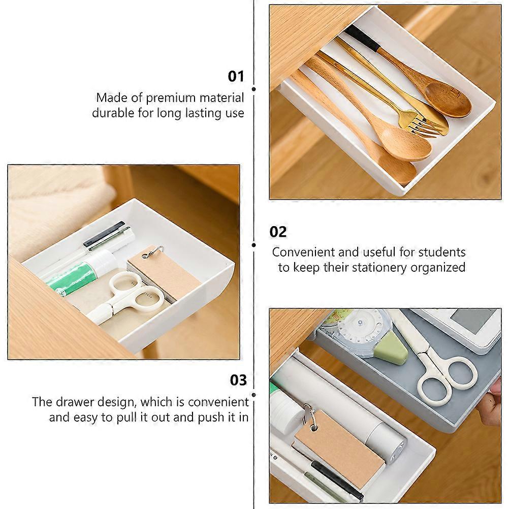 Drawer Style Holder Pen Box for Desk Storage Organizer 4Pcs