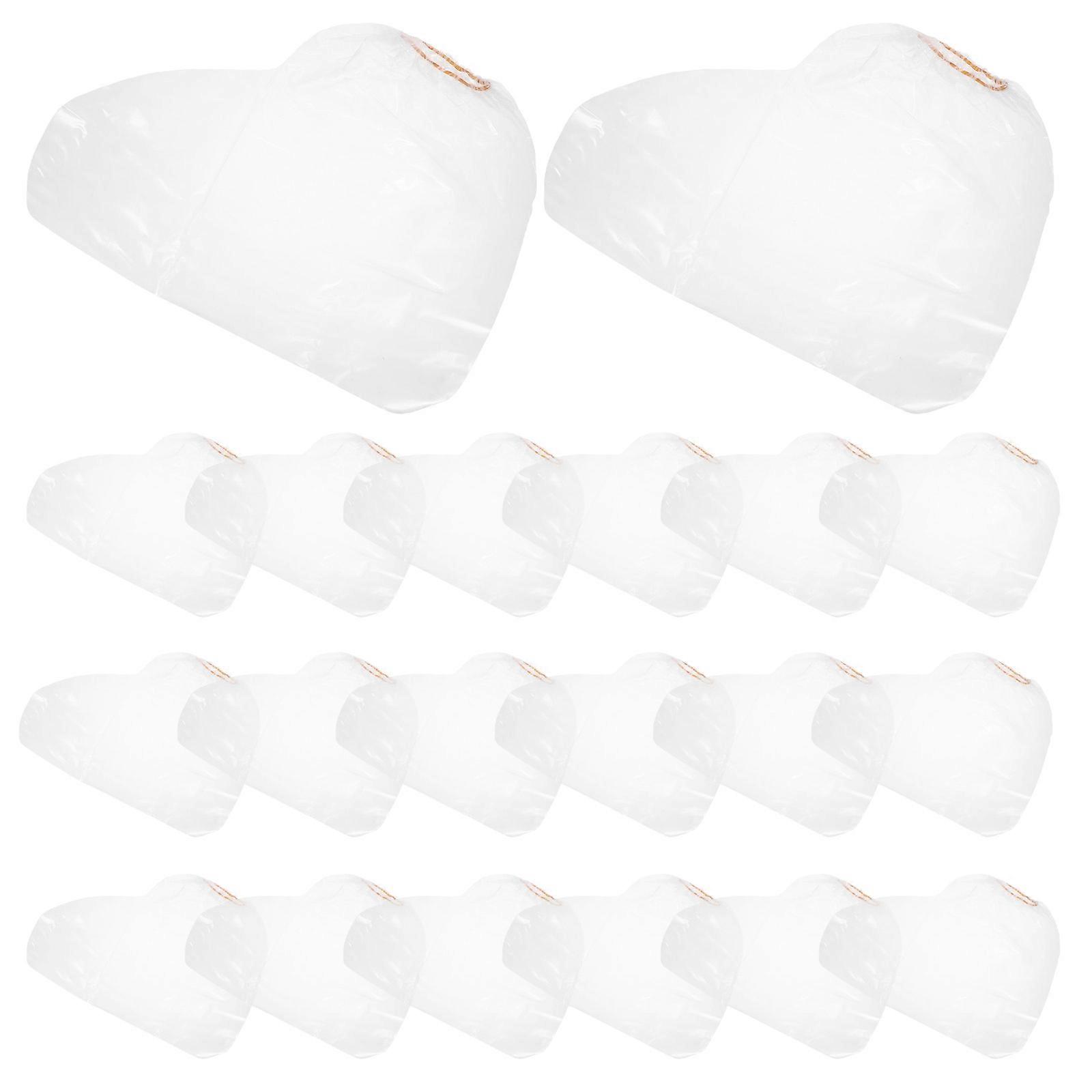 Clear Waterproof Boot Covers for Hiking 72Pcs Plastic Single-Use Shoe Protectors
