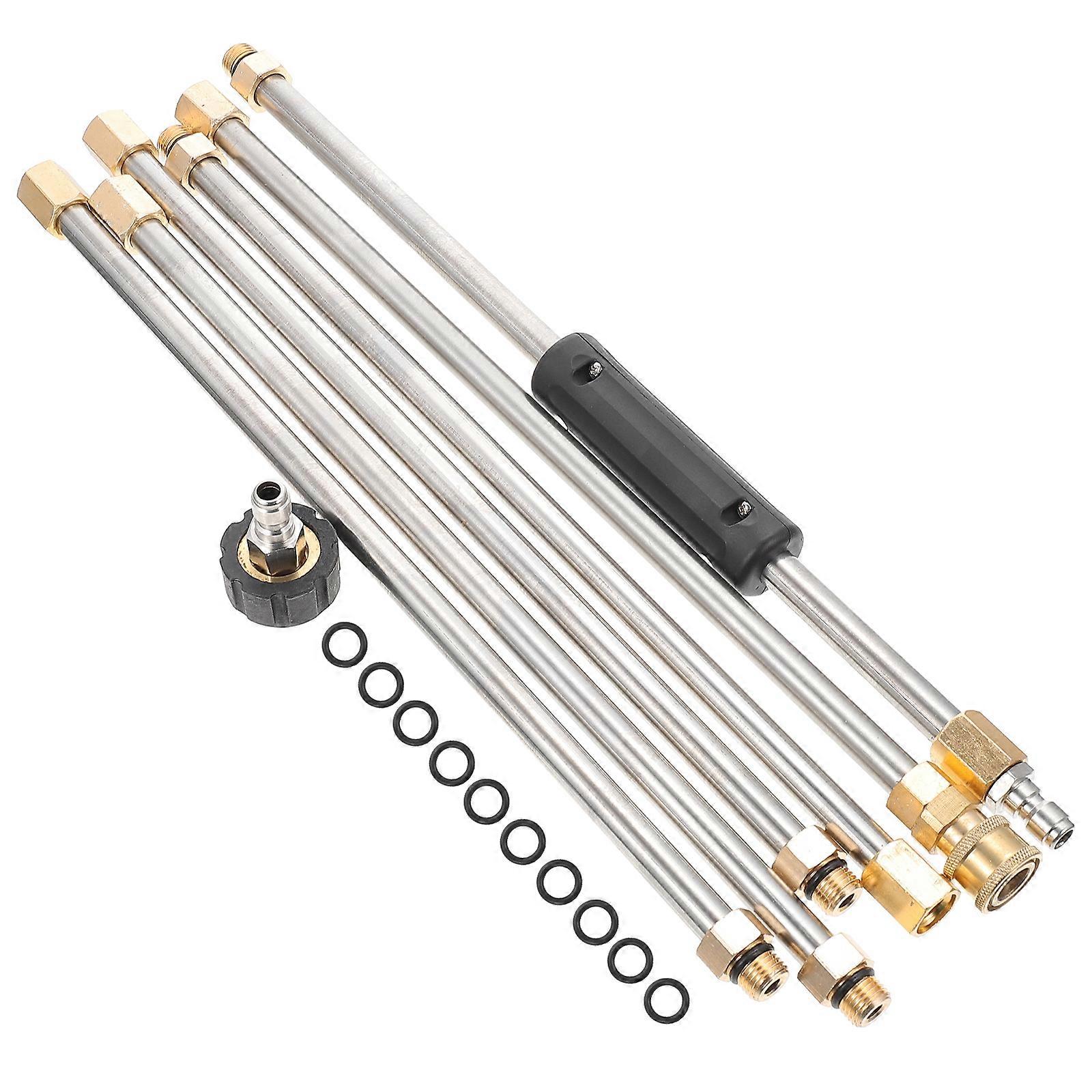 Power Washer Extension Rod for Washing Machine 2Sets Silver Replacement Set