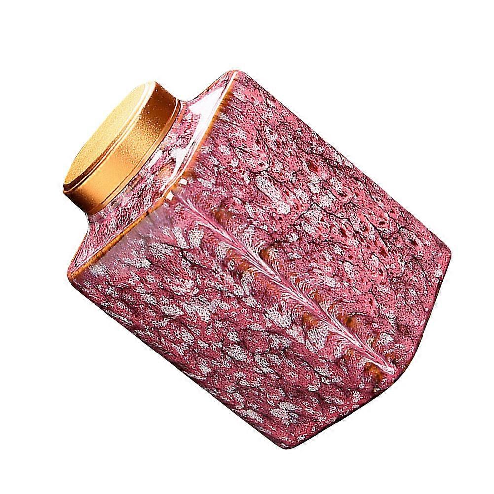 Tea Canister Multi-Purpose Sealing Jar for Storage Use 2Pcs Pink