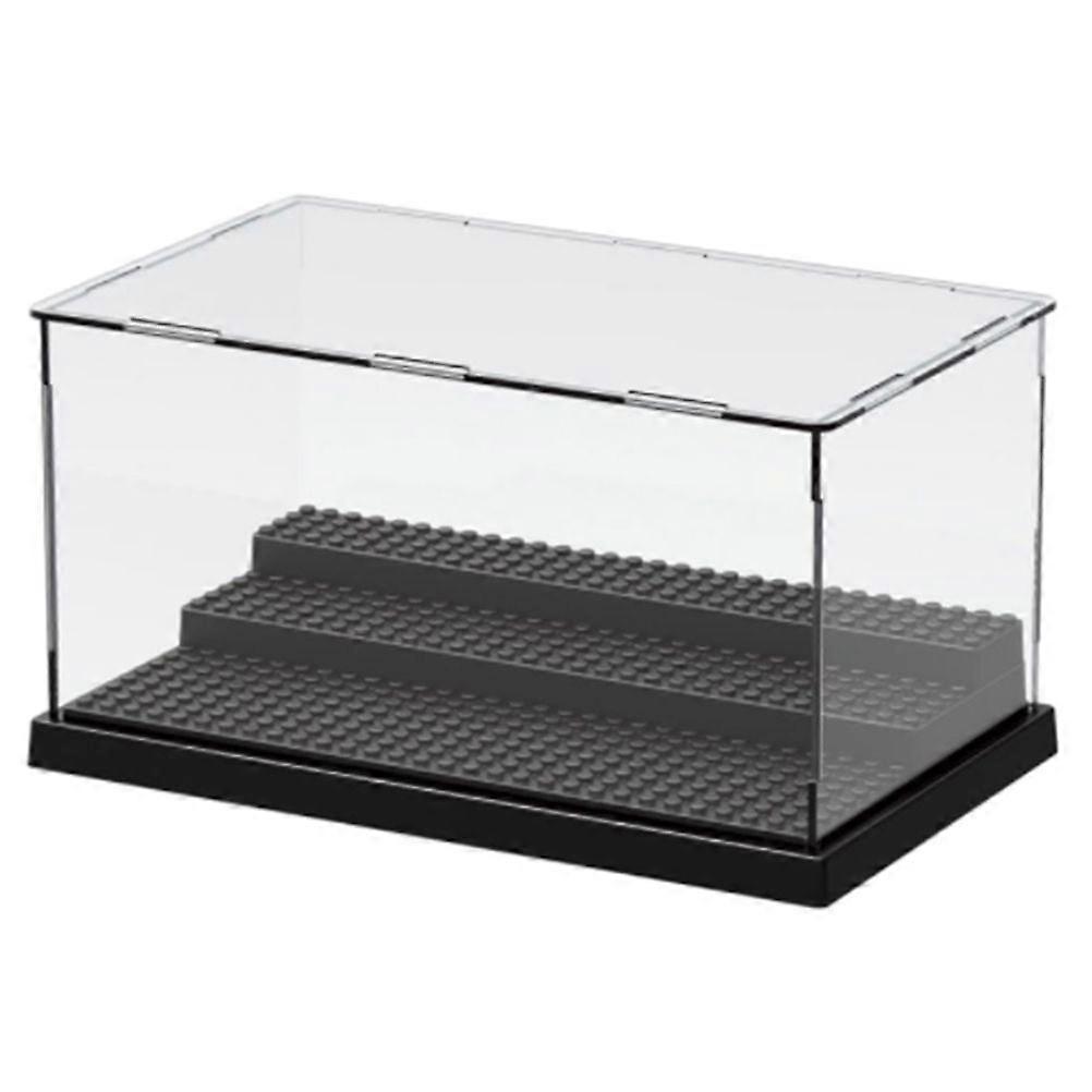 3 Steps Display Case Acrylic Box Dustproof Display Case for Blocks Plastic Display Box