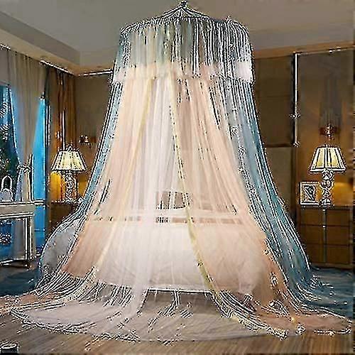 Princess Bed Canopy For Girls,bed Canopy Curtain- Double Layer Sheer Mesh Dome Bed Curtain- Princess Mosquito Net For Twin Full Queen King Bed