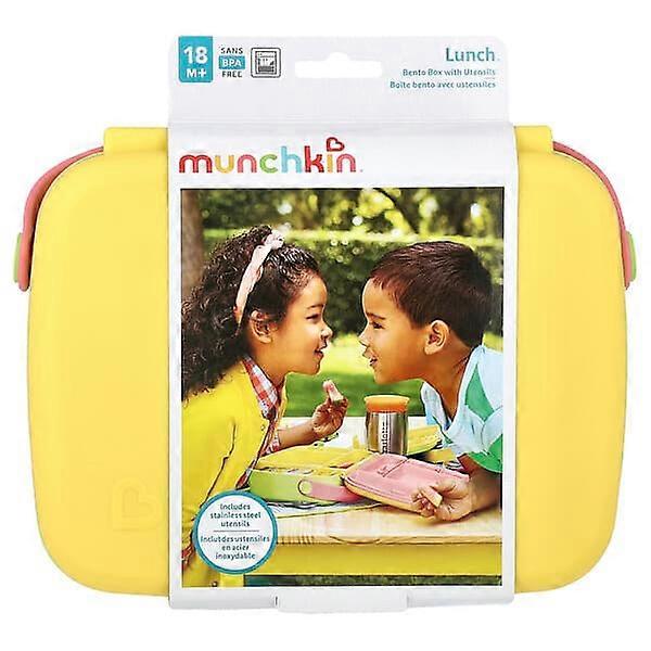 Munchkin, LunchÃÂ¢ÃÂÃÂ¢, Bento Box With Utensils, 18 Months+, Yellow, 3 Piece Set