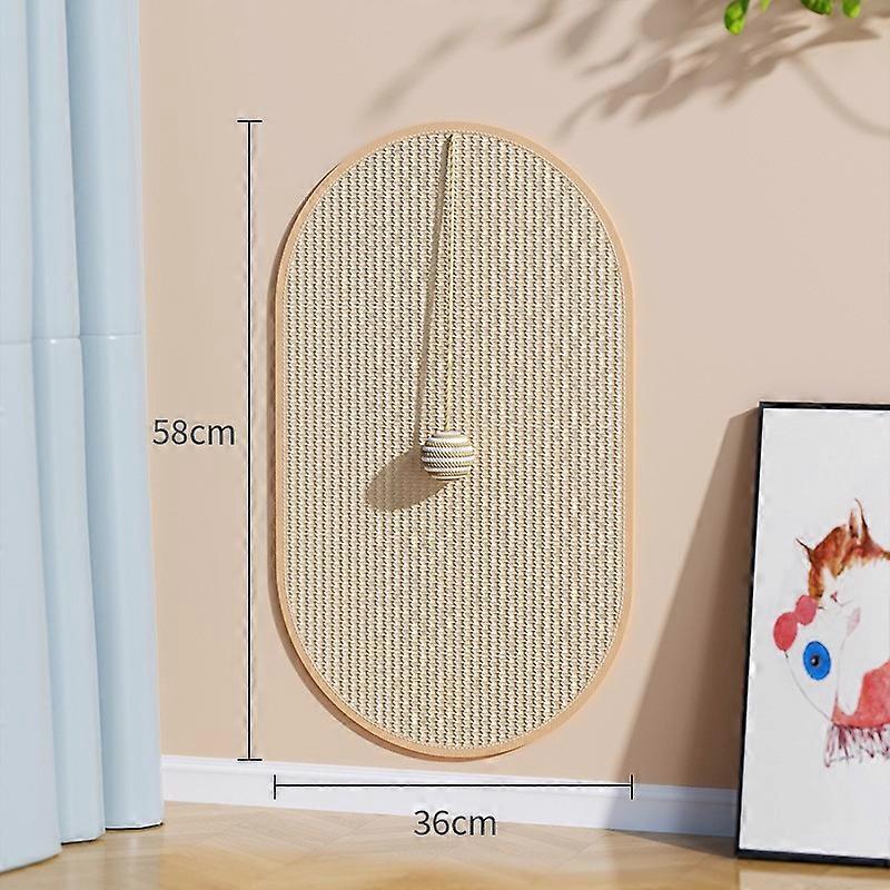 1pc Sisal Cat Scratching Pad - Durable, Sofa-Safe Scratch Board with Playful Toy for Cats, Cat Mat