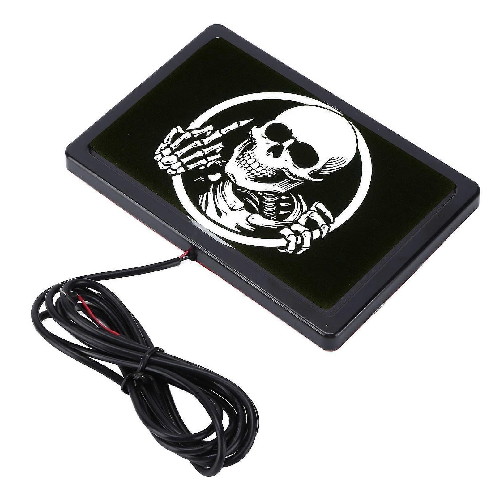 Motorcycle LED Flag Light with Skeleton Pattern - DC12V Universal Accessory compatible with UTVs and ATVs