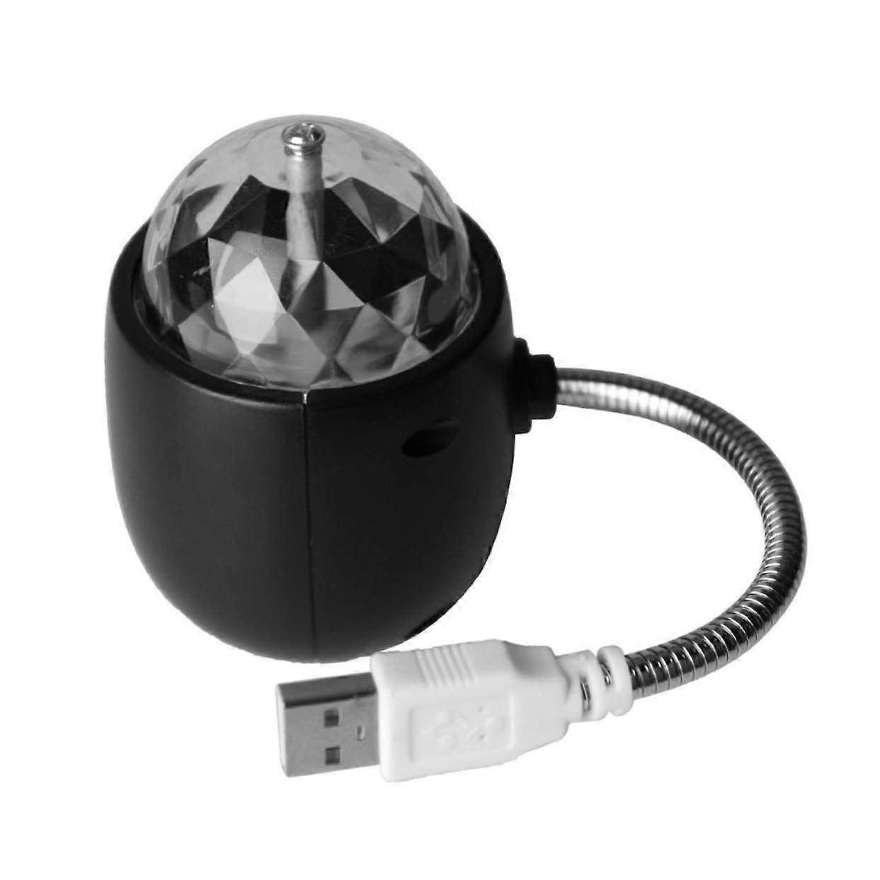 USB Mini Disco Ball Light Reading Lamp With RGB, USB Rechargeable Night Lamp For Party Atmosphere, Black