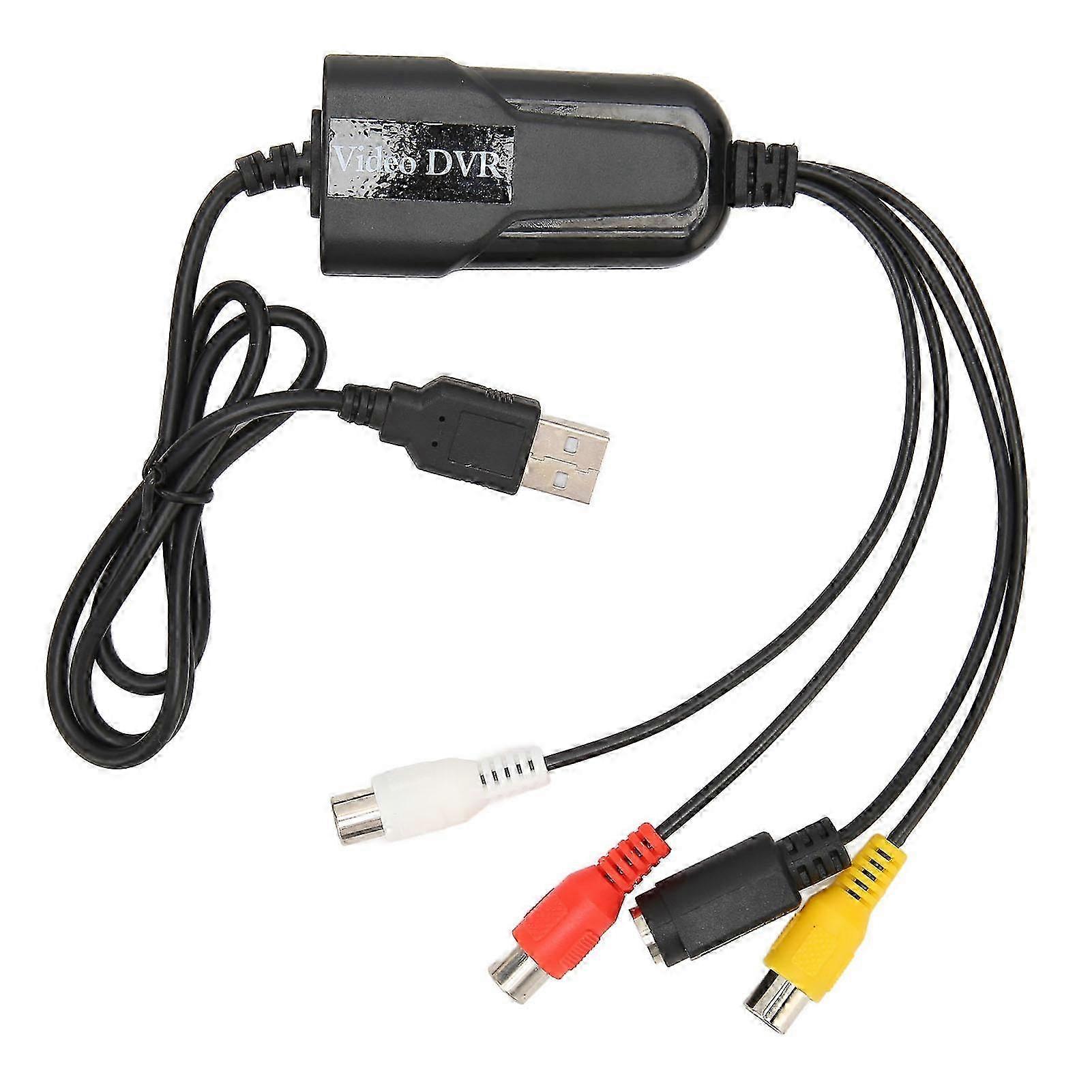 Video Capture Card Device RCA to USB Sound Video Converter VHS DV VCR Hi8 DVD to Digital Converter for Windows for OS X 25-26