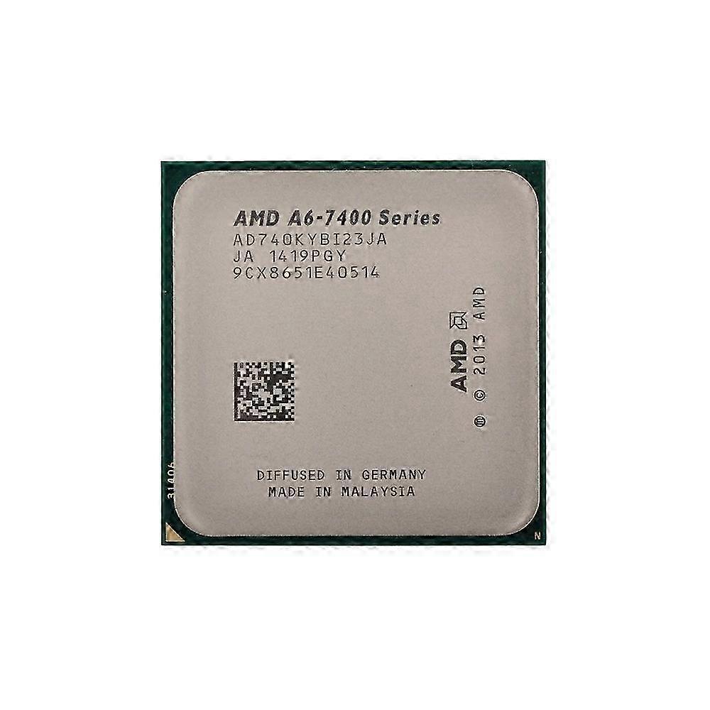 25-26 A6-7400 CPU - Socket FM2 2 Cores 2 Threads 3.2GHz 1MB L2 Cache 2MB L3 Cache 65W.
