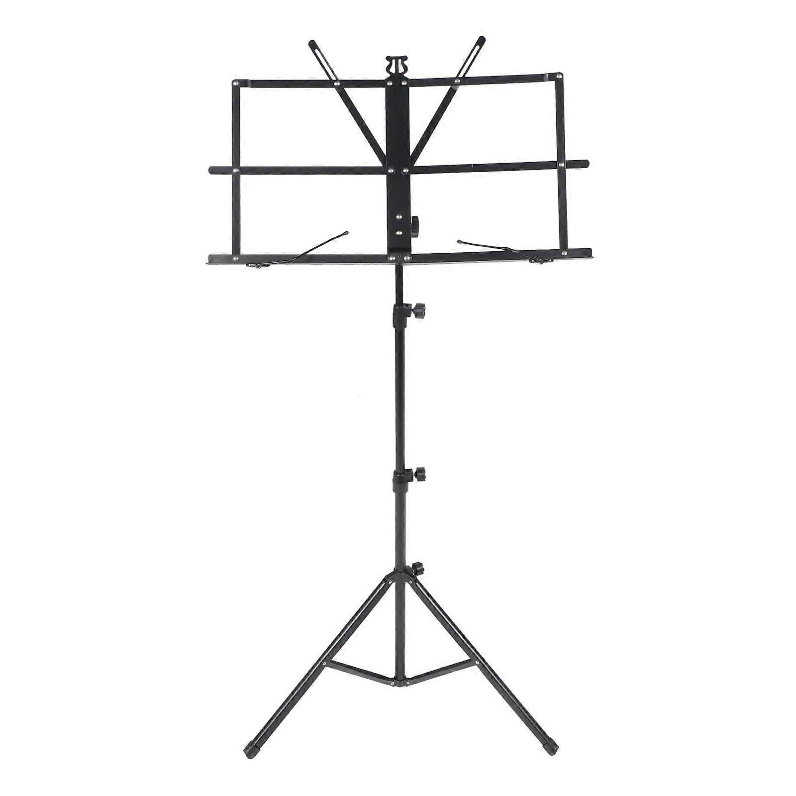 Portable Music Stand 135x47cm Black Tabletop Tripod Folding Vertical Reading Music Tripod Stand Portable Bookshelf