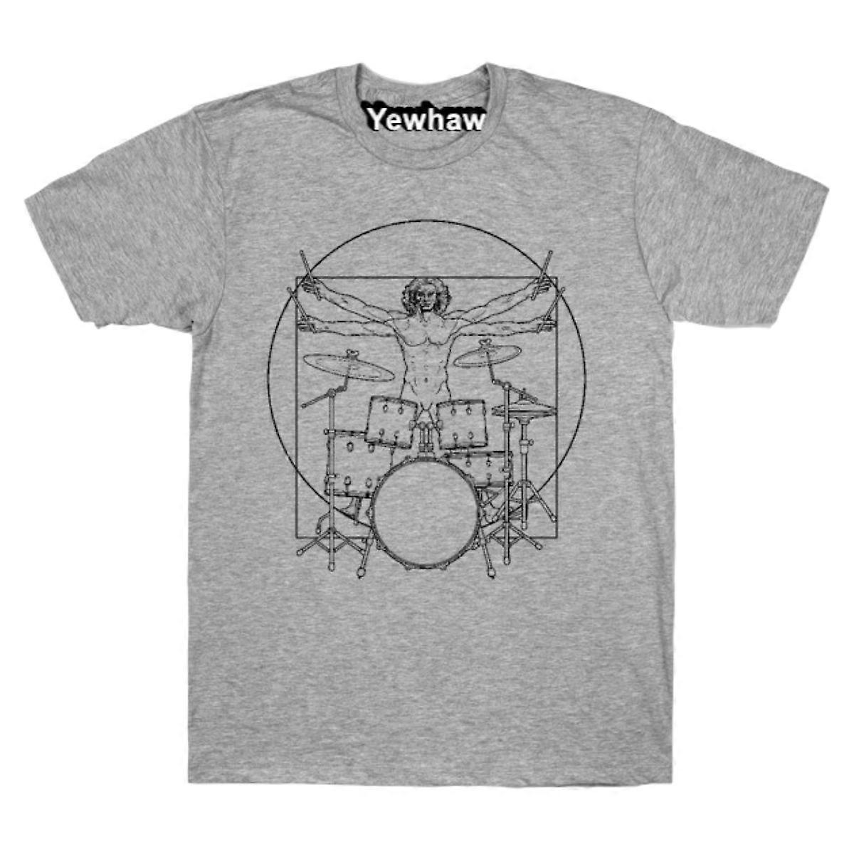 Virtuvian Man Drummer Black T-shirt