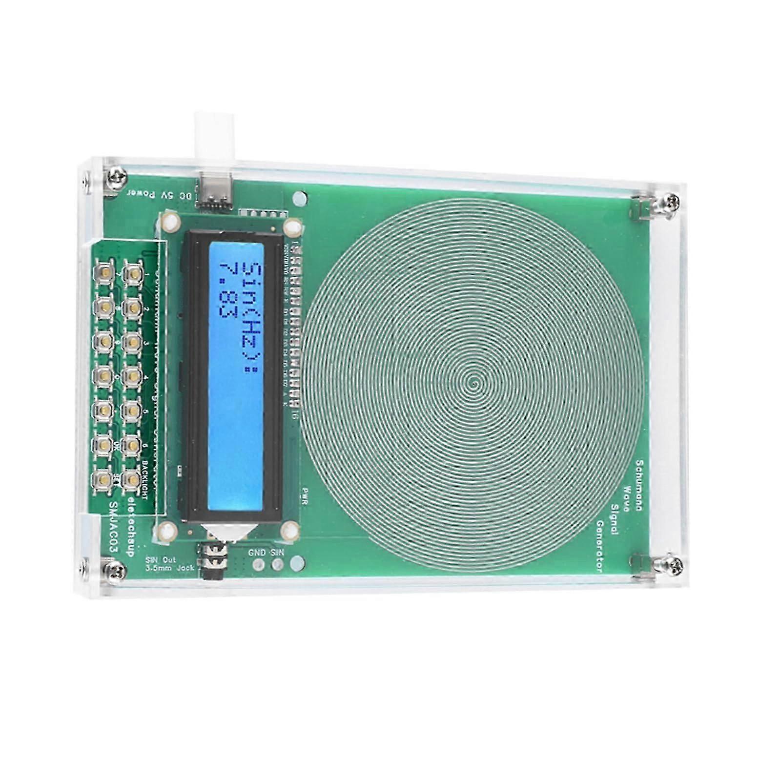 Adjustable Frequency Generator, 7.83 Hz Sine Wave, USB Type-C Interface, Frequency Range 0.01 Hz to 100 kHz