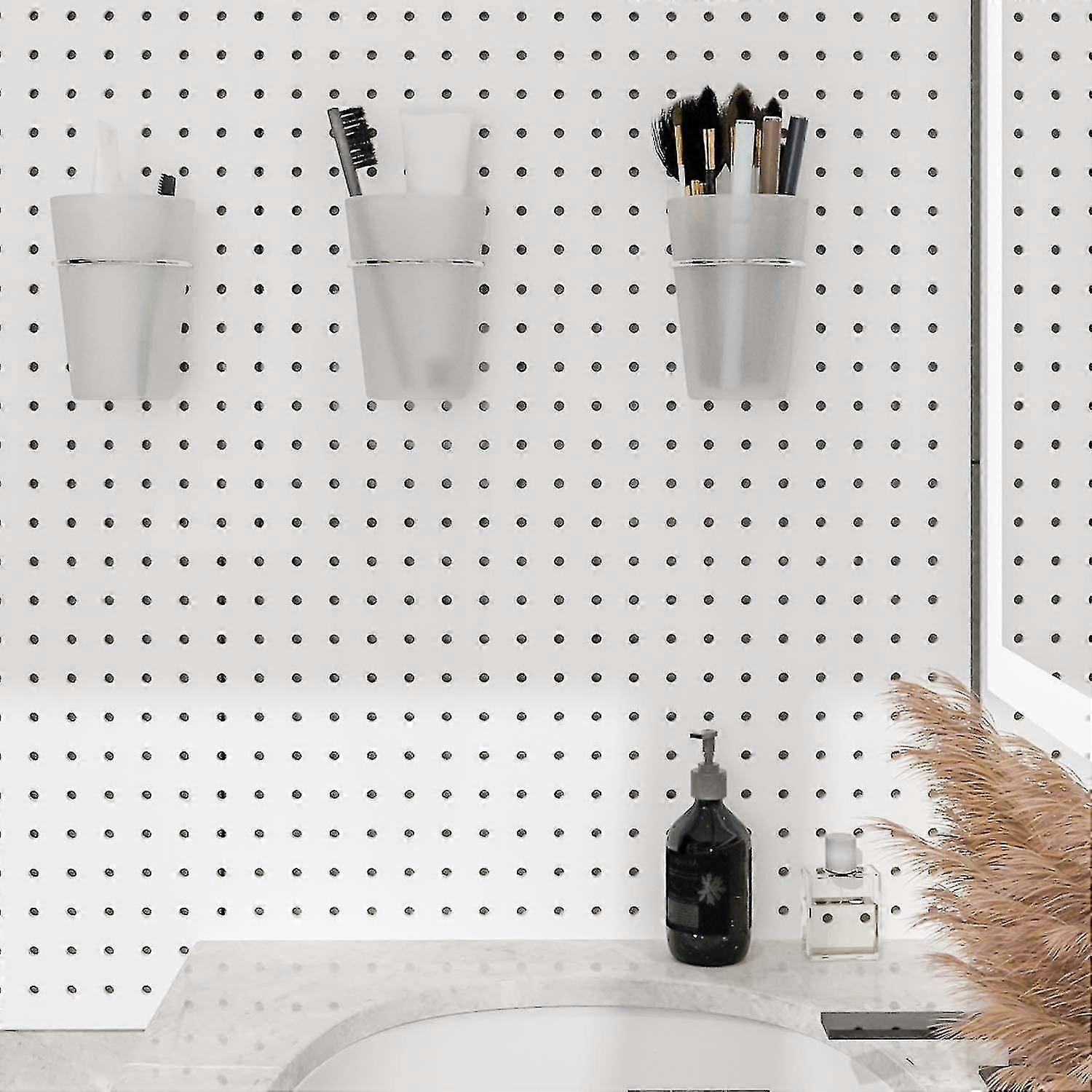 6 Sets Pegboard Bins With Rings Hooks With Pegboard S Transparent