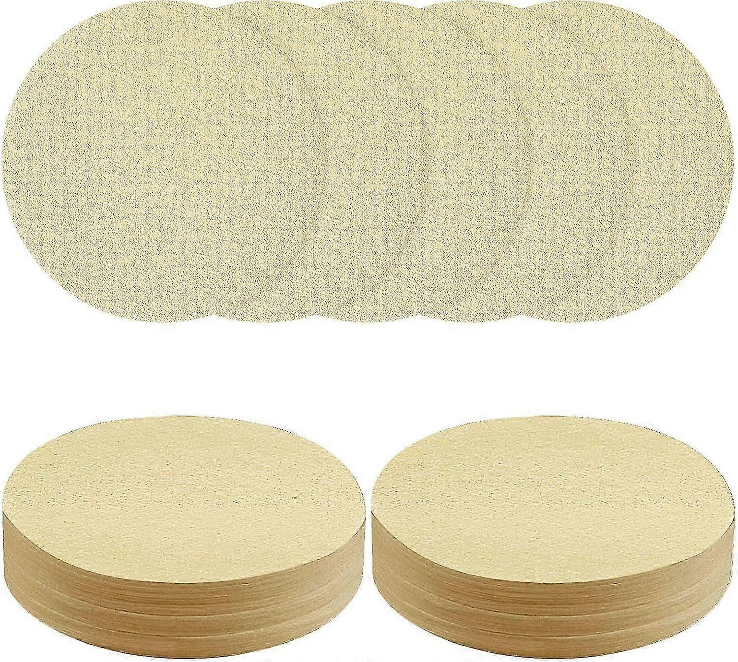 100 x 51mm Round Coffee Filters, Micro Paper Filter Replacements for Coffee and Espresso Machines - Natural