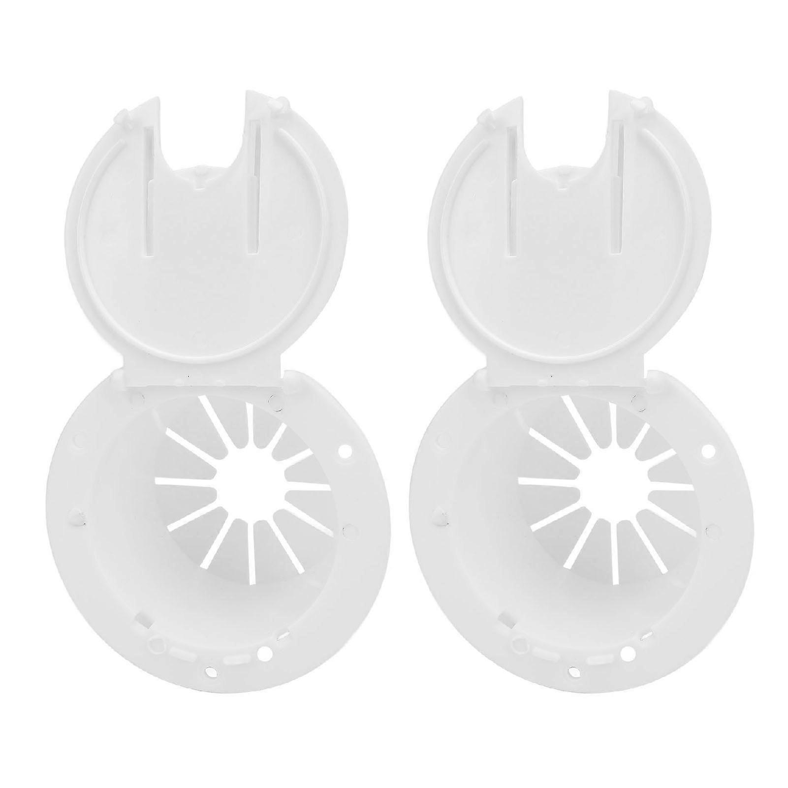 2 Set RV Electrical Cable Hatch Snap On Lid Easy To Slide Door Round Power Cable Plug Storage Hatch for 30A Cord 