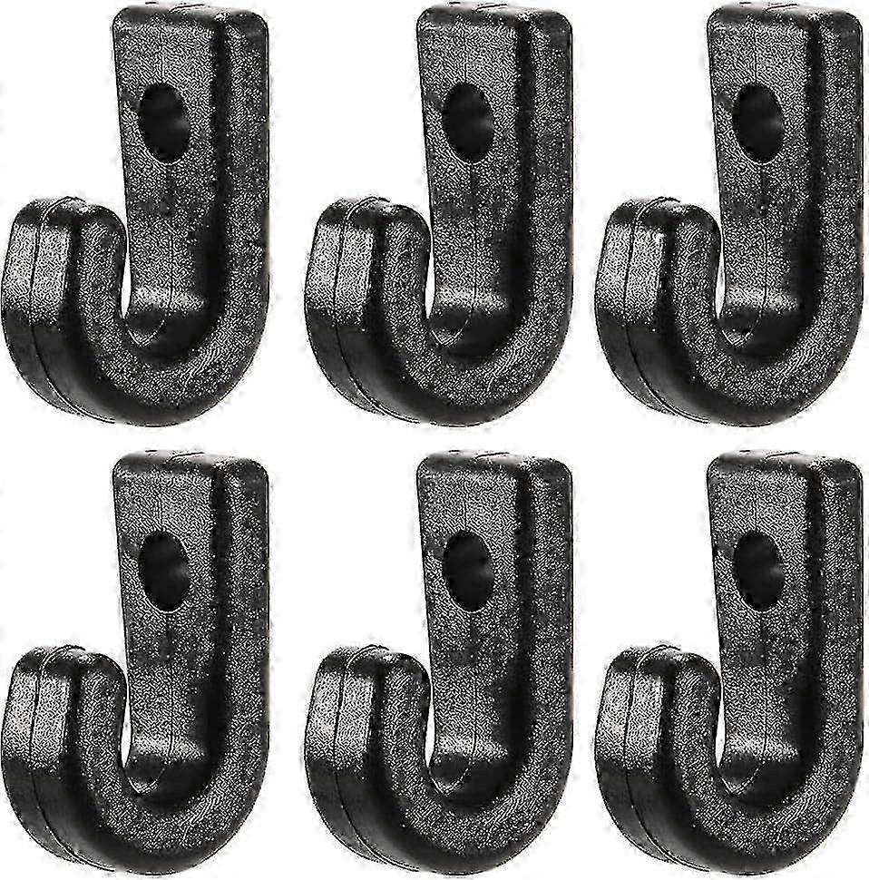 50 pcs Kayak J Hooks Black Nylon, Plastic J-Shaped Bungee Cord Lashing Hook - DD0