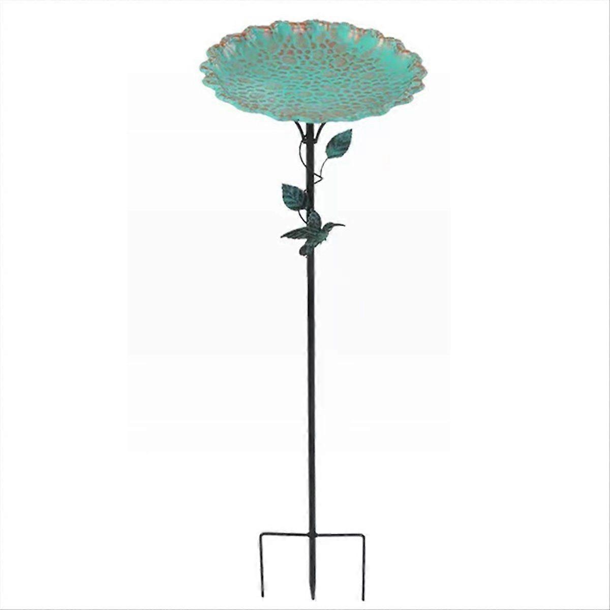 Fuglefoderautomat Forår Sommer Have Fuglebad Landskabspynt med jord kolibri foderautomat