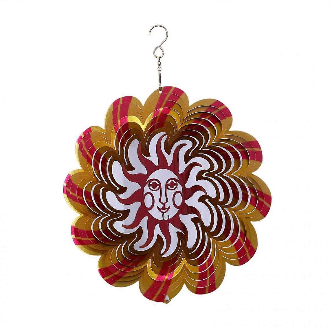 Wind Spinners With Stable Stake Garden Spinner Reflective Paint Style1