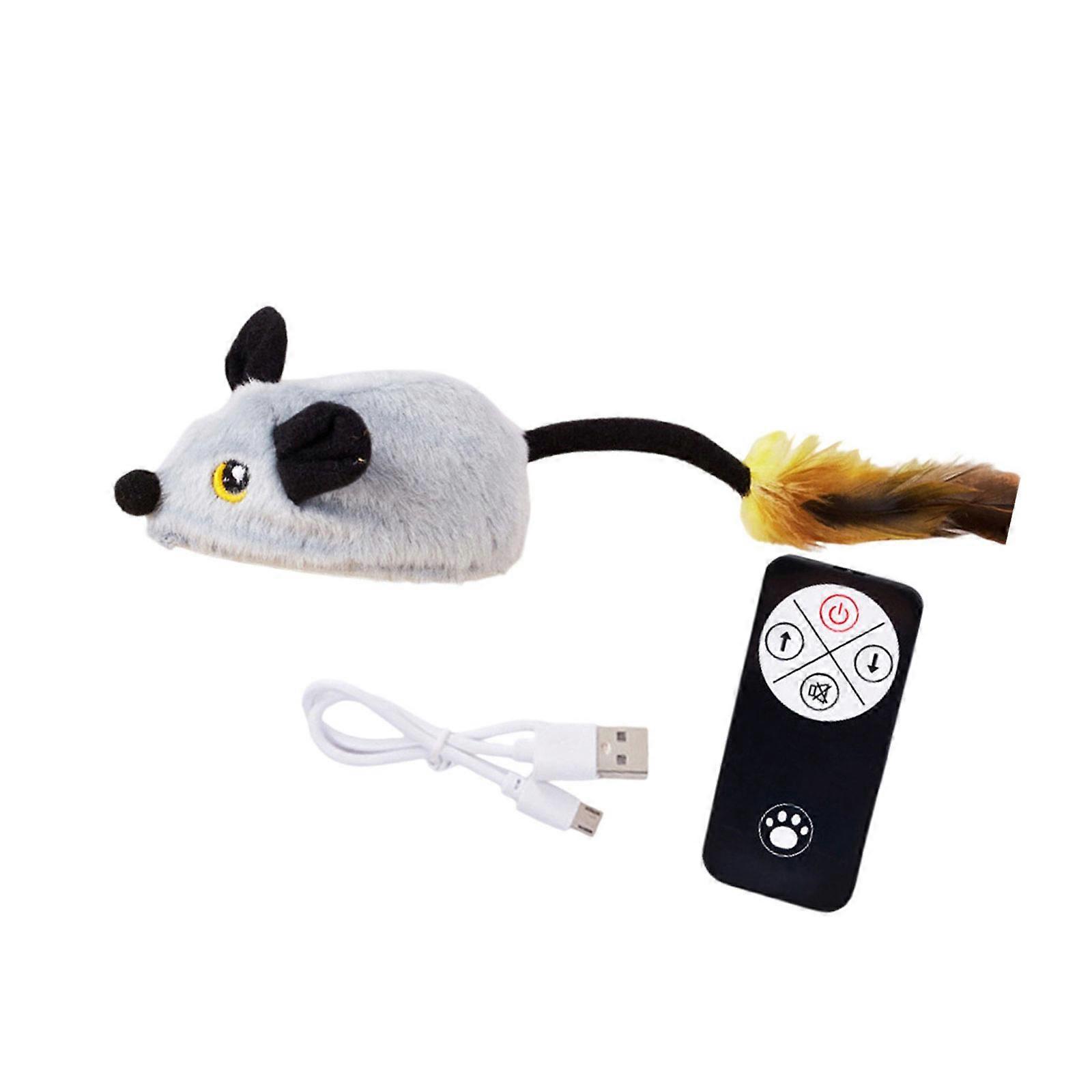 Cats Automatic Toy Cats Interactive Fun Remote Control Teasing Mouse Fun Exercise Toy for Indoor Felines Play Exercise Multicolor