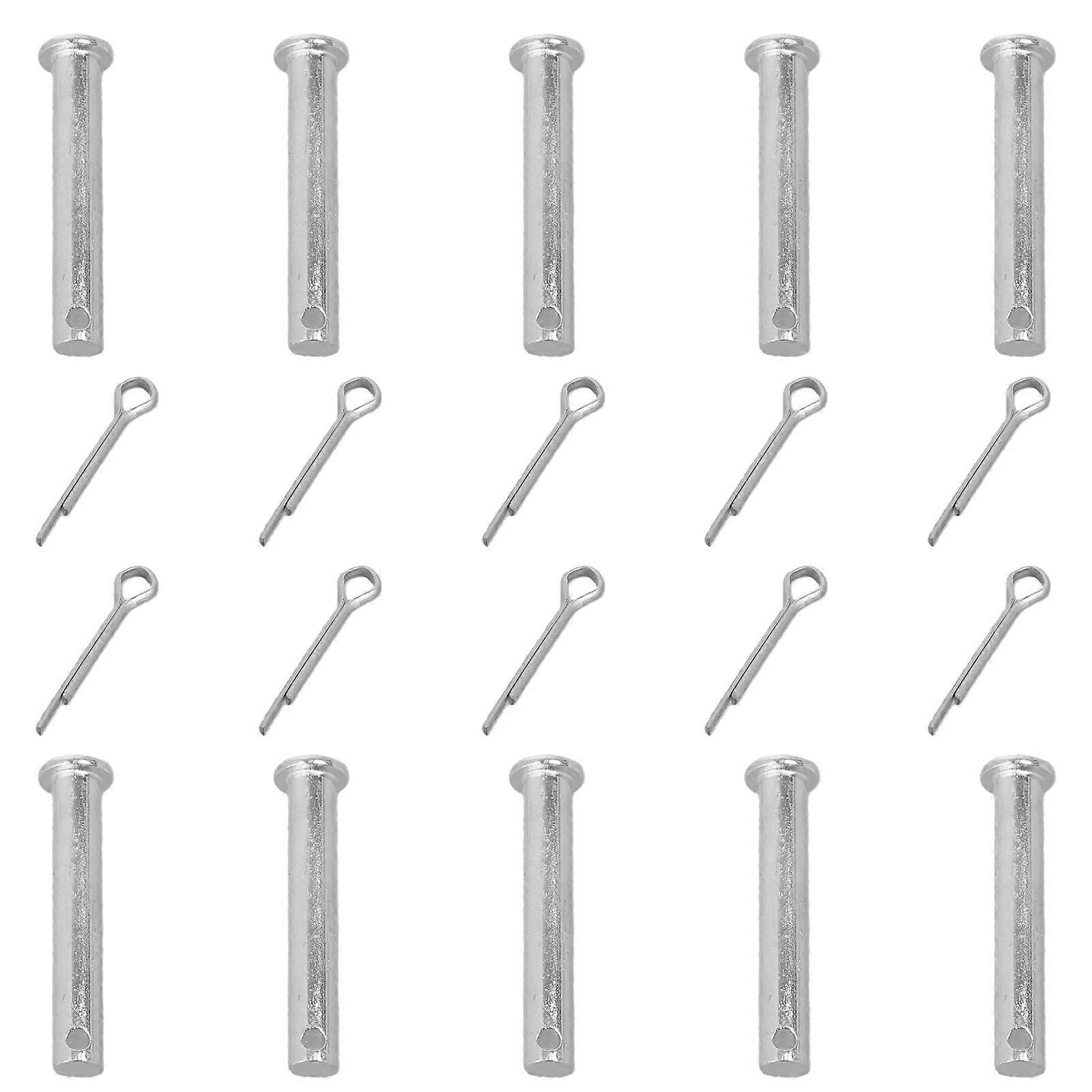 10Pcs Stainless Steel Single Hole Clevis Pin Flat heads Hole Shaft Cylindrical Positioning Insert Dowel Pin Easy to Use Multicolor