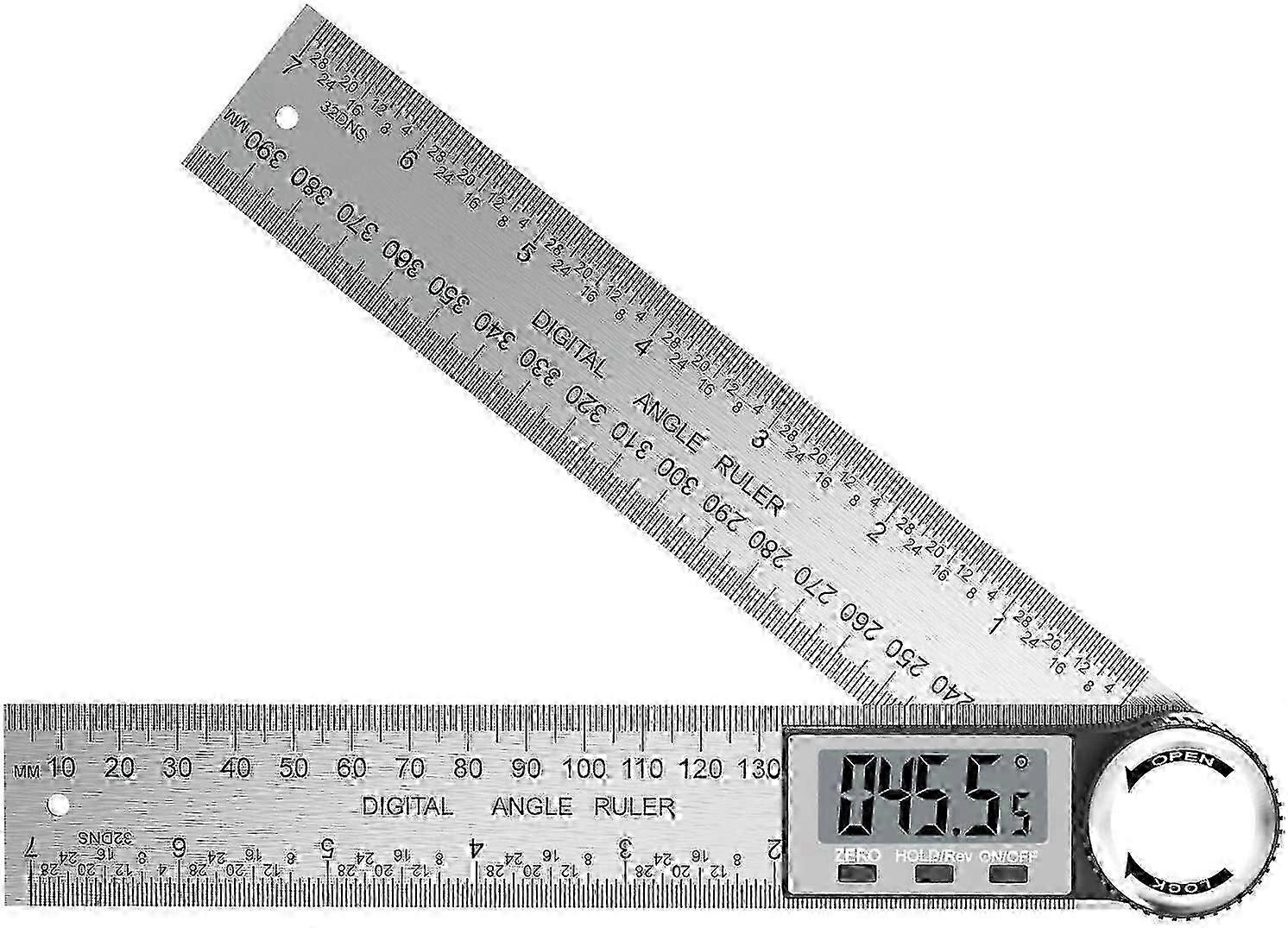 200mm Digital Angle Finder  LCD Display Stainless Steel