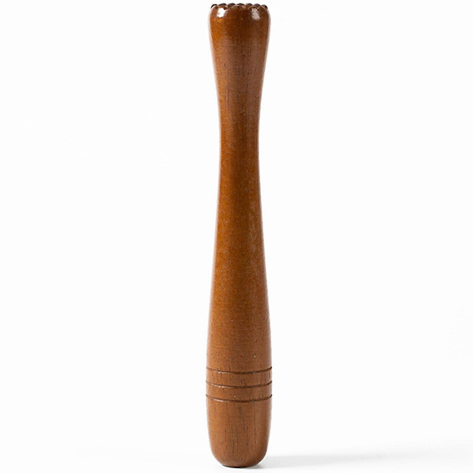 Portable Brown Wooden Muddler Lemon Liquid Presser Tavernhouse Tool With Ergonomic Handle For Home Bartending Multicolor
