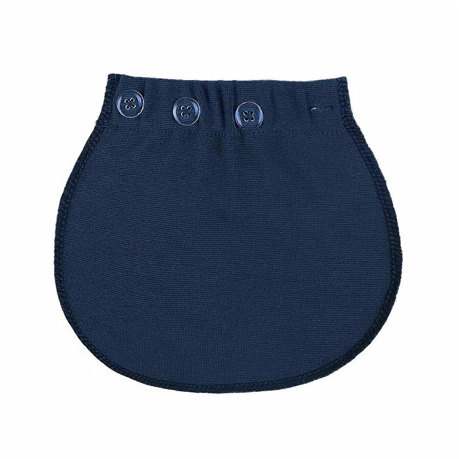 Maternity Pants Button Expander Triple Fastening System Elastic Waist Extender for Growing Pregnancy Belly Comfort  Navy blue