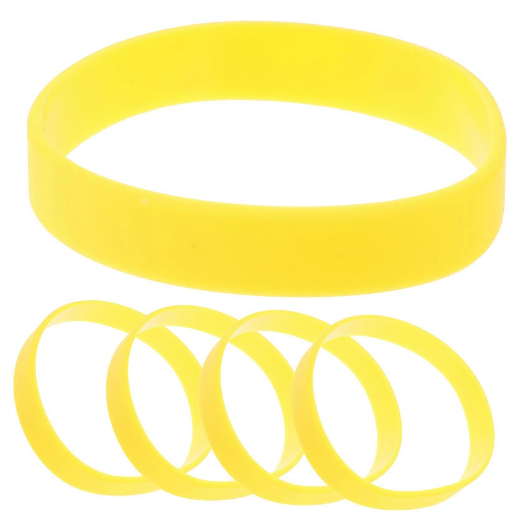 Silicone Sports Wristbands Set of 5 – Stretch Bracelets for Team Events, Games & Training
