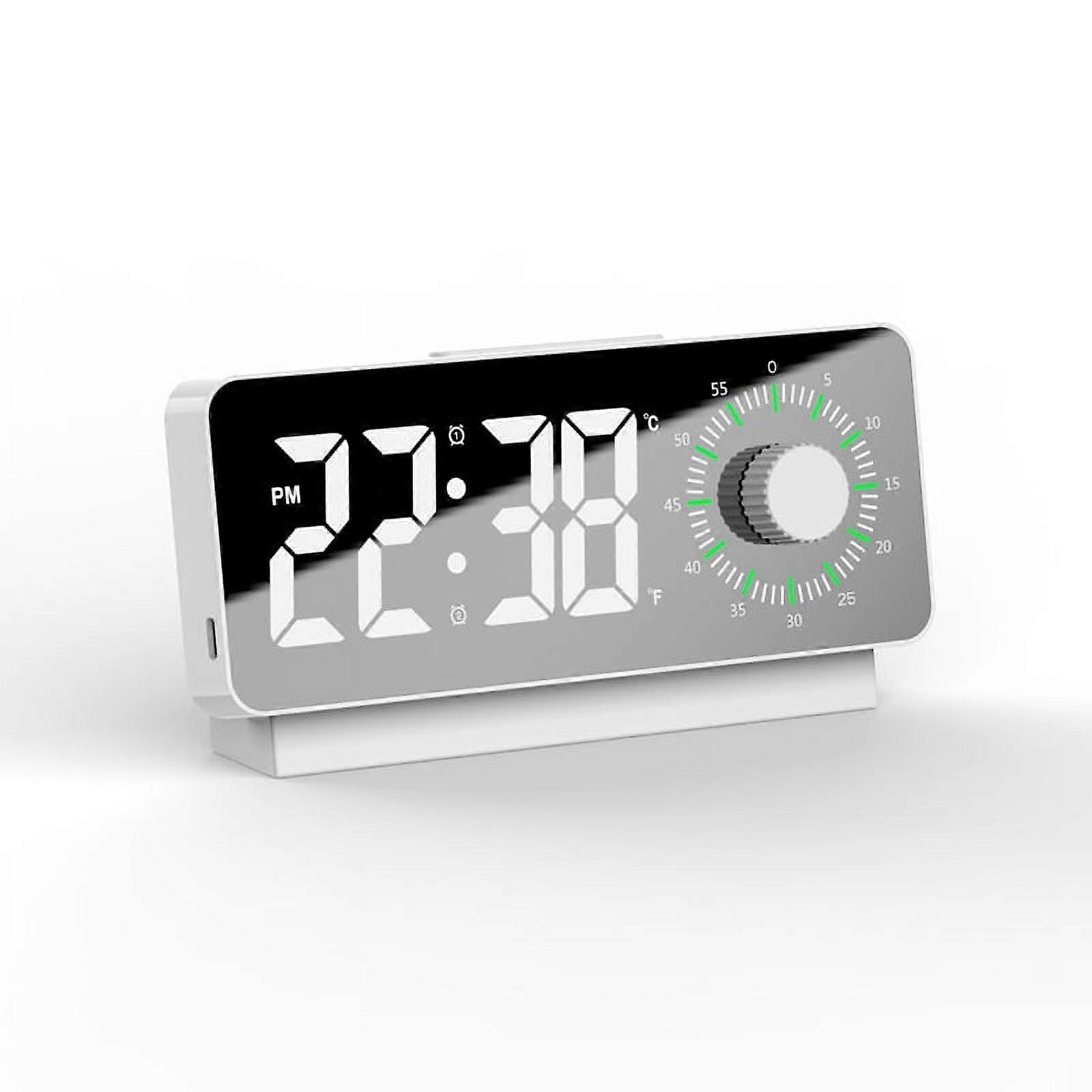 Countdown Alarm Clock Dual Display Visual Manager Alarm Clock Ambient Temperature Detection Knob Design Alarm Clocks D