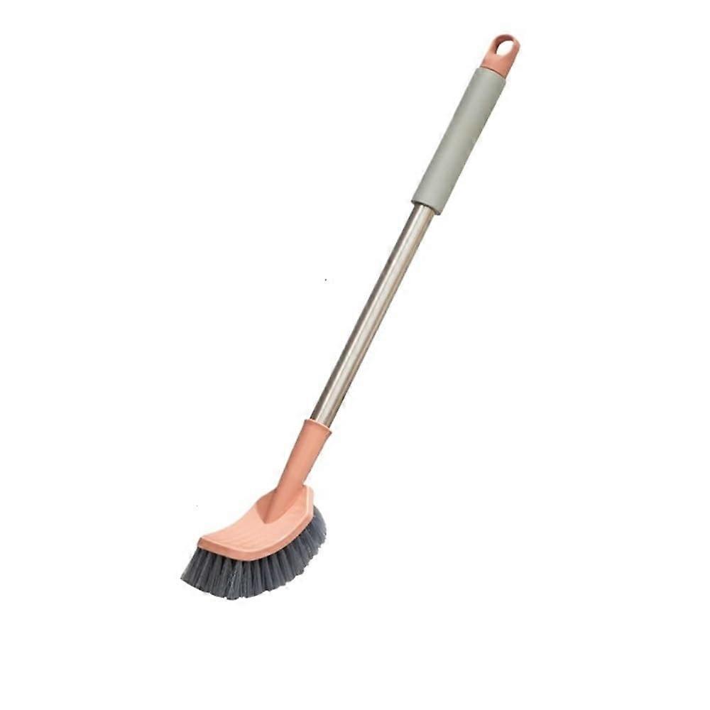 Toilet Brush with Long Handle WallMounted Soft Bristles for Deep Cleaning and Space Saving (Pink)