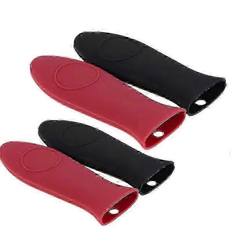 Silicone Pot Handle Covers for Secure Grip - Heat Resistant Set of 4