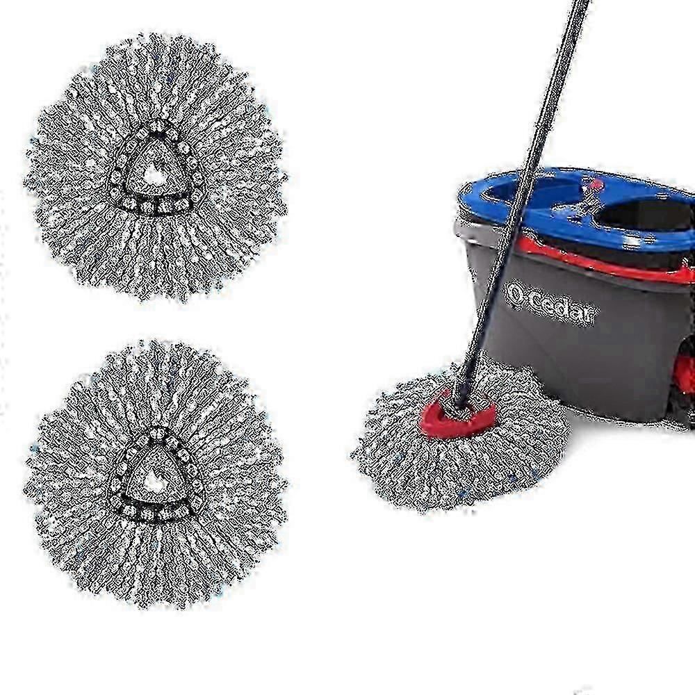 2 Pack O-cedar Rinseclean Spin Mops - Effortless Wringing And Cleaning