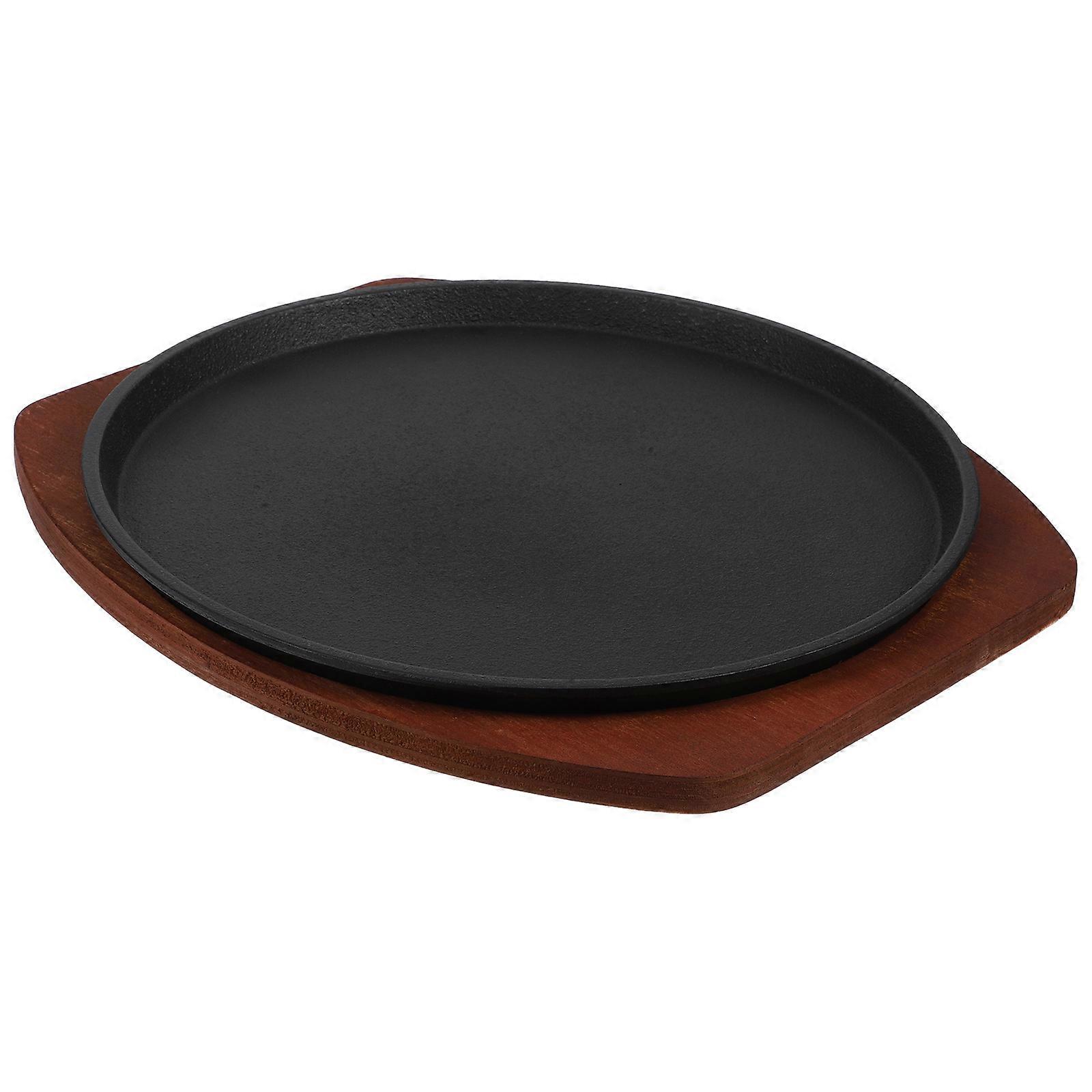 Iron Steak Plate Set for Kitchen Use Even Heat Distribution and Compact Design Assorted