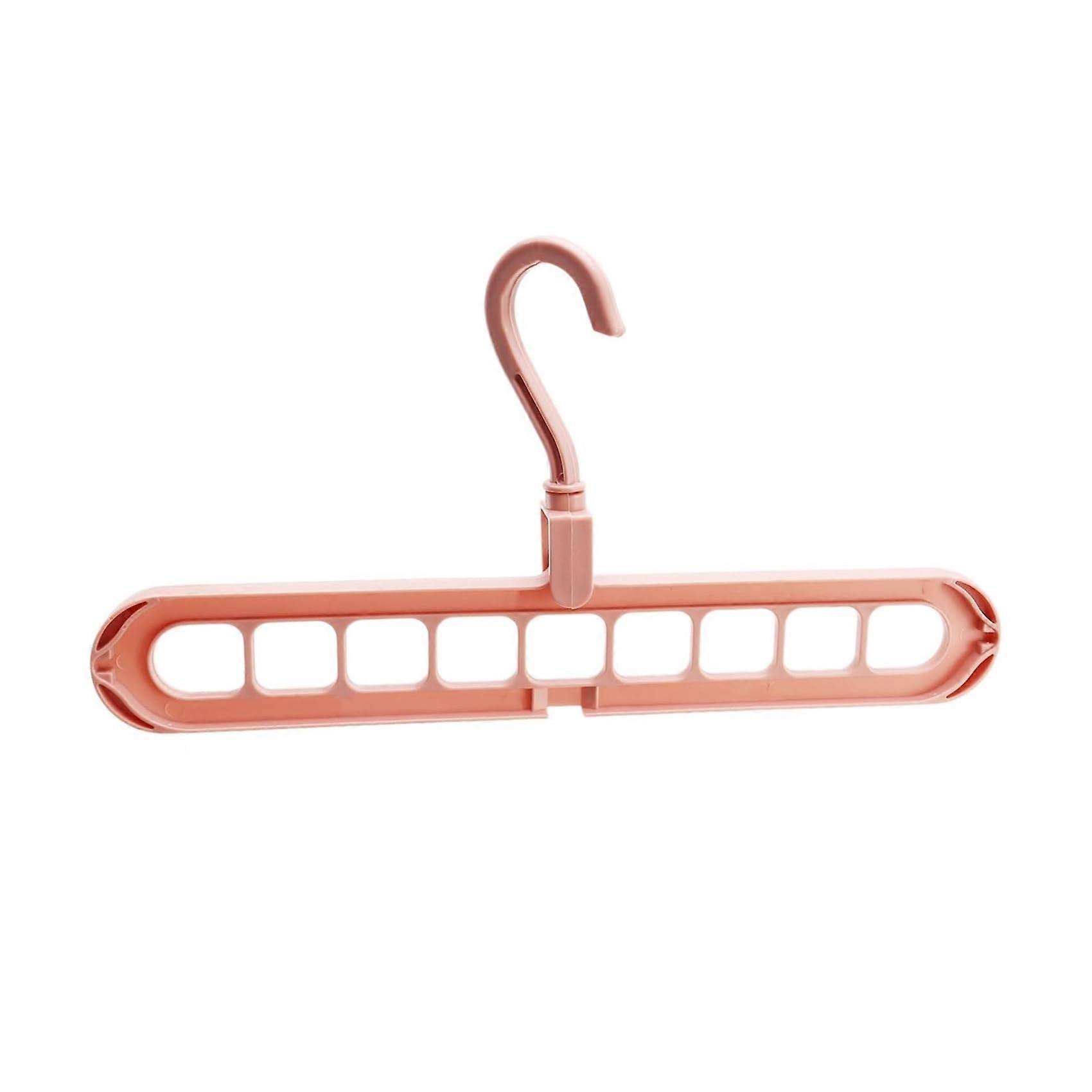 Rotating AntiSlip Clothes Hangers Space Saving Foldable Closet Organizer 10 Pack Pink