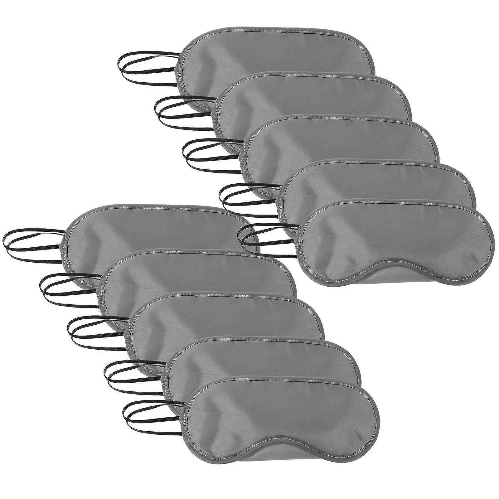 Sleep Eye Dark Grey Polyester Eye Covers for 10Pcs Pack