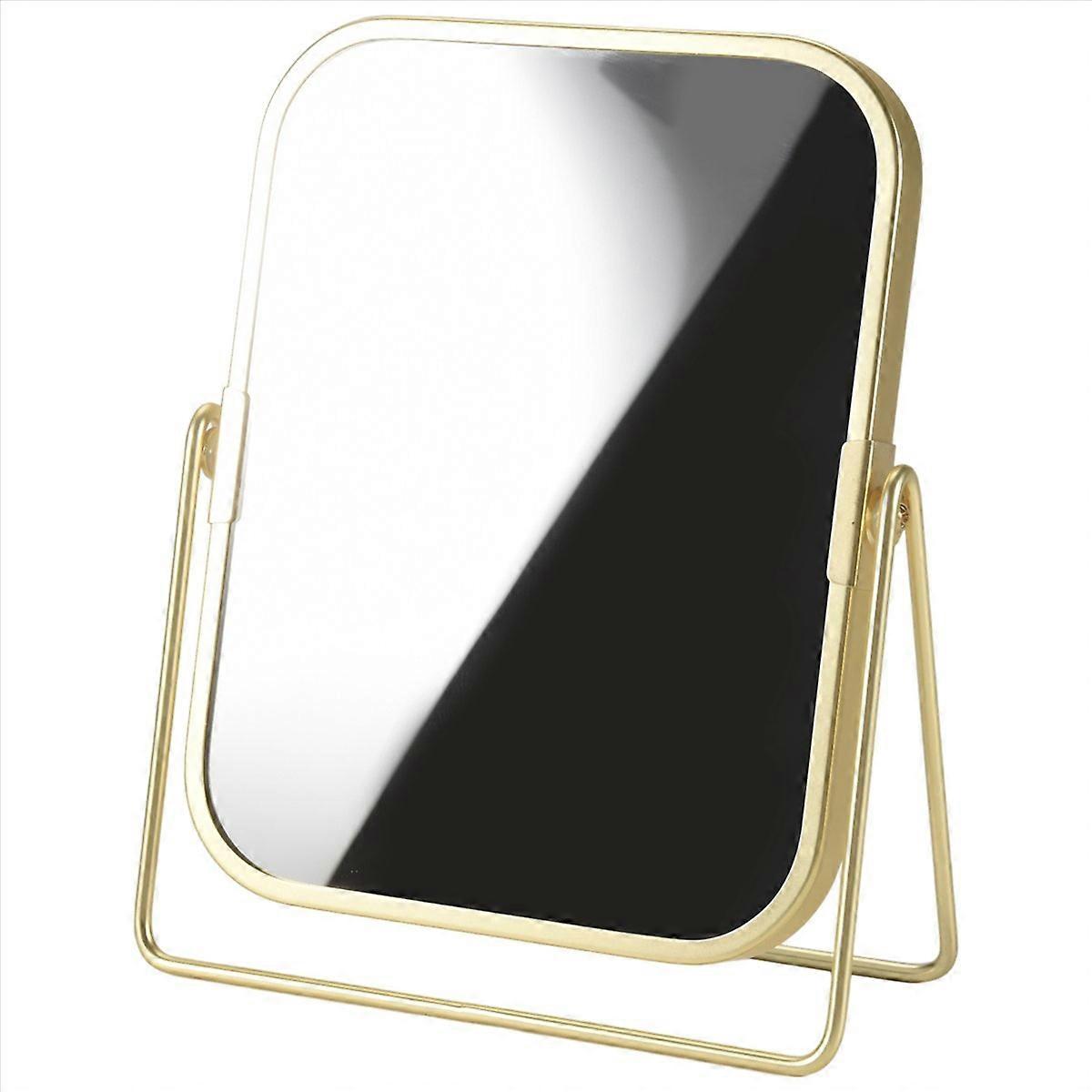 Vanity Makeup Mirror with Metal Stand Swivel Desktop Tabletop Mirror