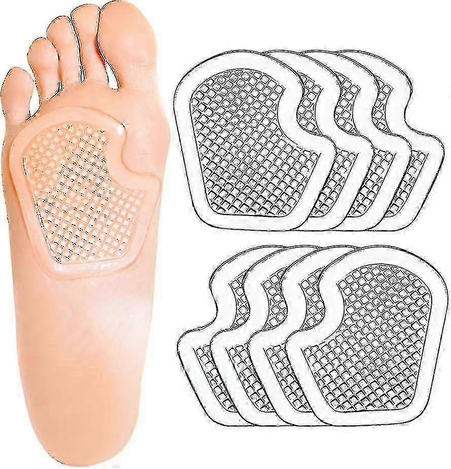 ضمادات التهاب السمسم (8 قطع) وسائد مشط القدم الجل ، كرة القدم لتخفيف الآلام (4 أزواج)