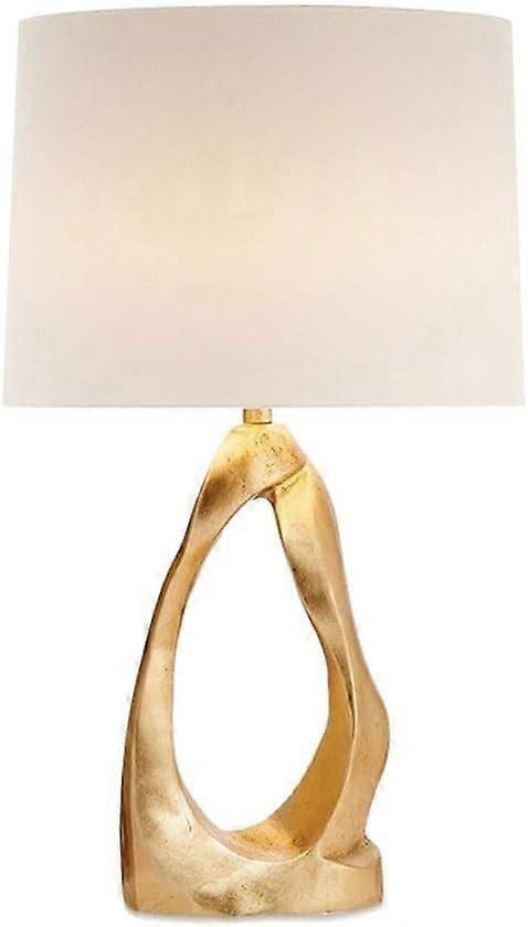Modern Golden Table Lamp with Minimalist Design for Bedroom and Elegant Bedside Lighting