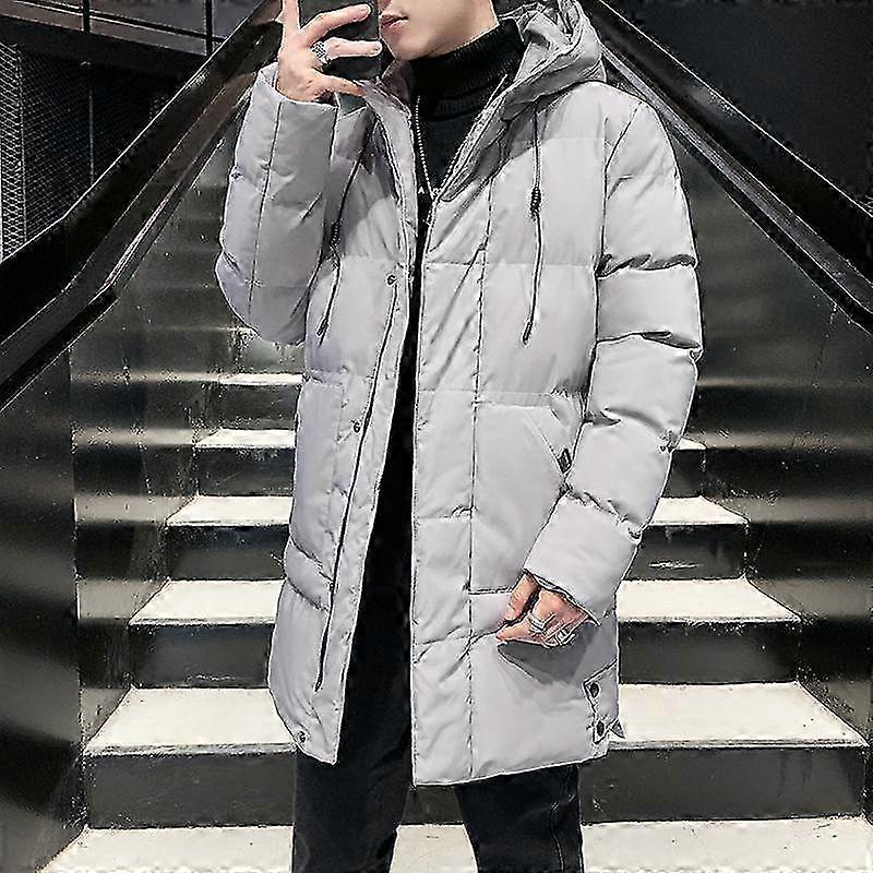 Men's Parka Coat, Warm Long Winter Jacket with Adjustable Hood