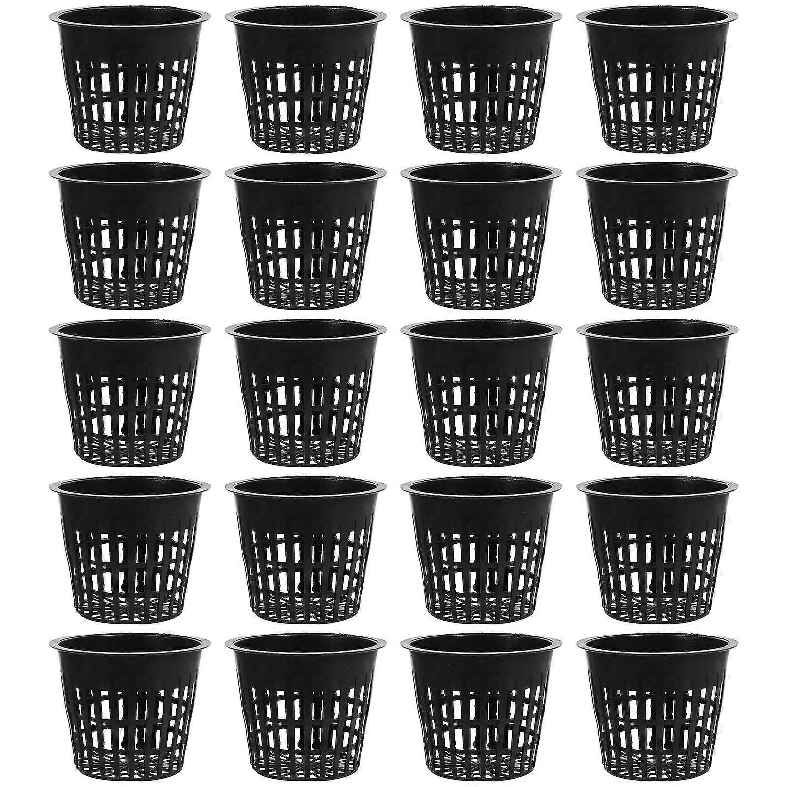Multifunctional Hydroponic Net Pots for Planting 50Pcs Plastic Mesh Baskets