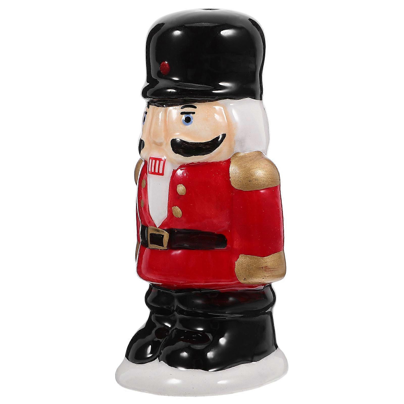 Christmas Nutcracker Ceramic Salt Shaker for Kitchen Seasoning