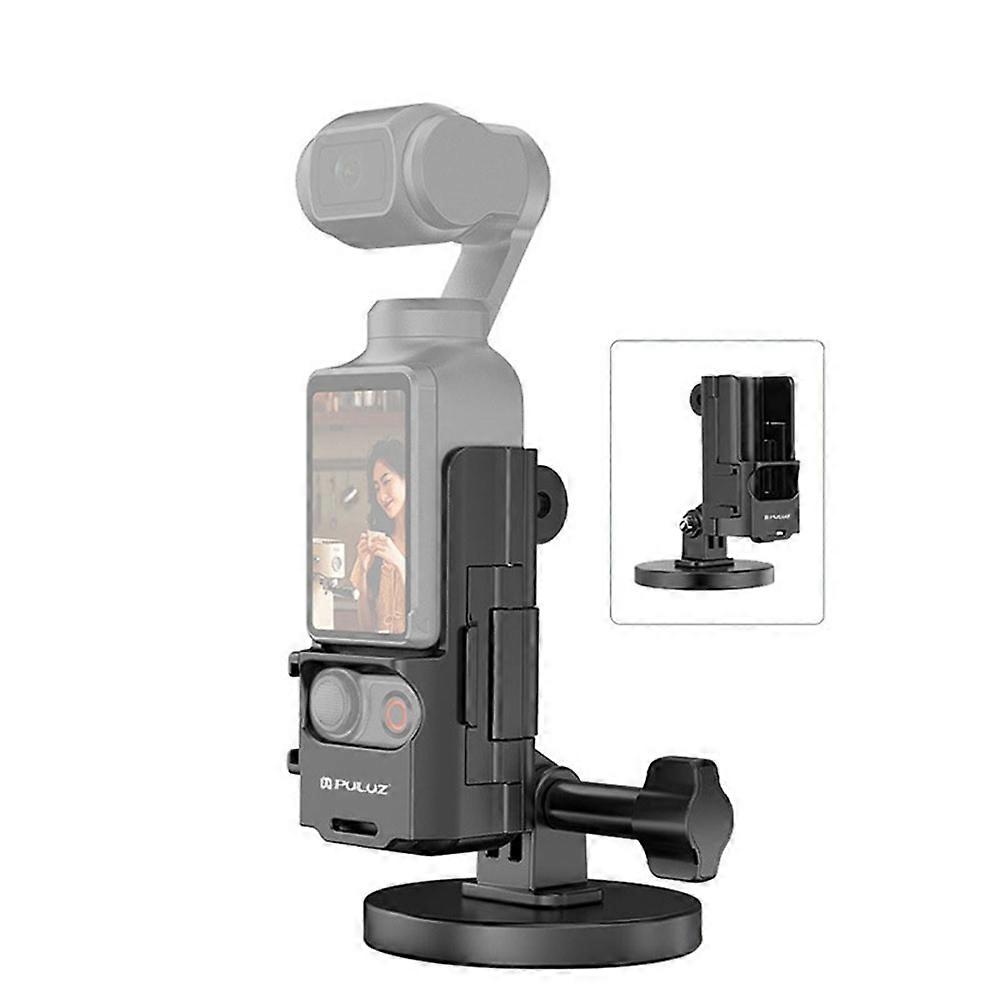 PULUZ Magnetic Mount for DJI OSMO Pocket 3 Protective Frame Magnetic Desktop Mount Angle Adjustable Base