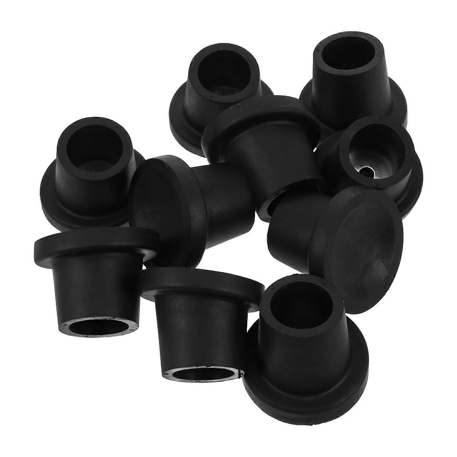 Black Rubber Foot Covers for Shower Chair Replacement 10Pcs Set