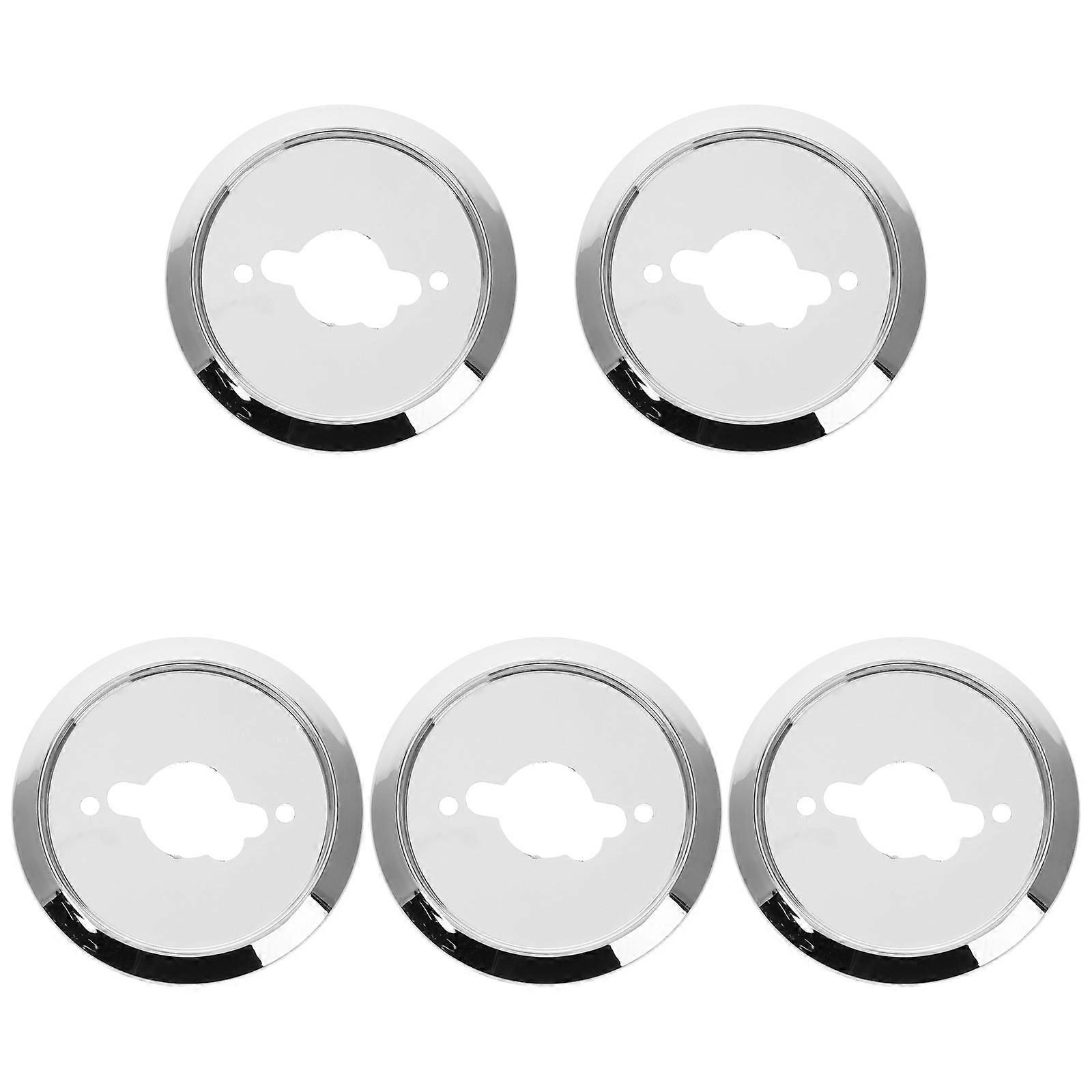 Plastic Gas Stove Switch Knob Base Silver for Stove Use 5Pcs Control Knobs