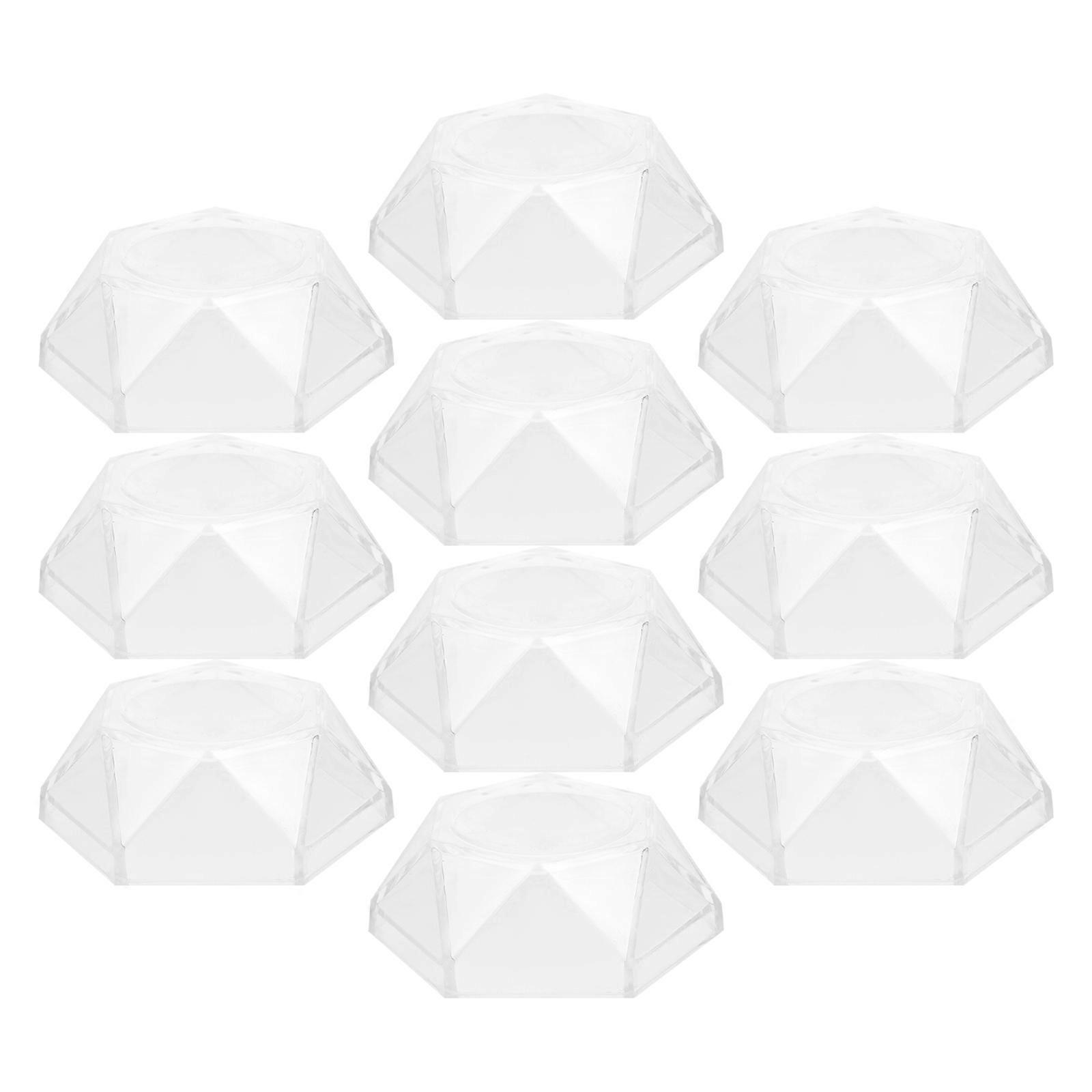 Acrylic Mineral Specimen Display Stand for Storage 10Pcs Transparent