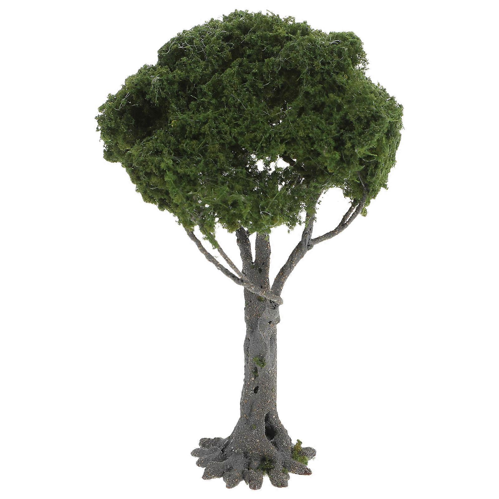 Mini Tree Model for Decoration Olive Green Plastic Landscape Tree