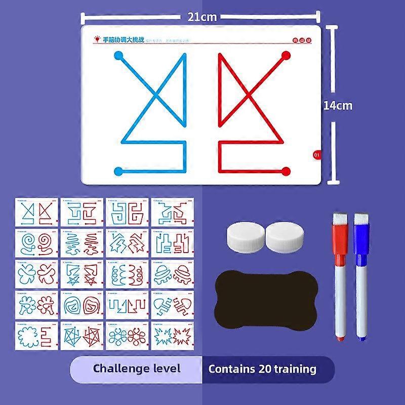 Hand-Brain Coordination Action Practice Development Set Used for Overall Brain Balance Attention Improvement Tool
