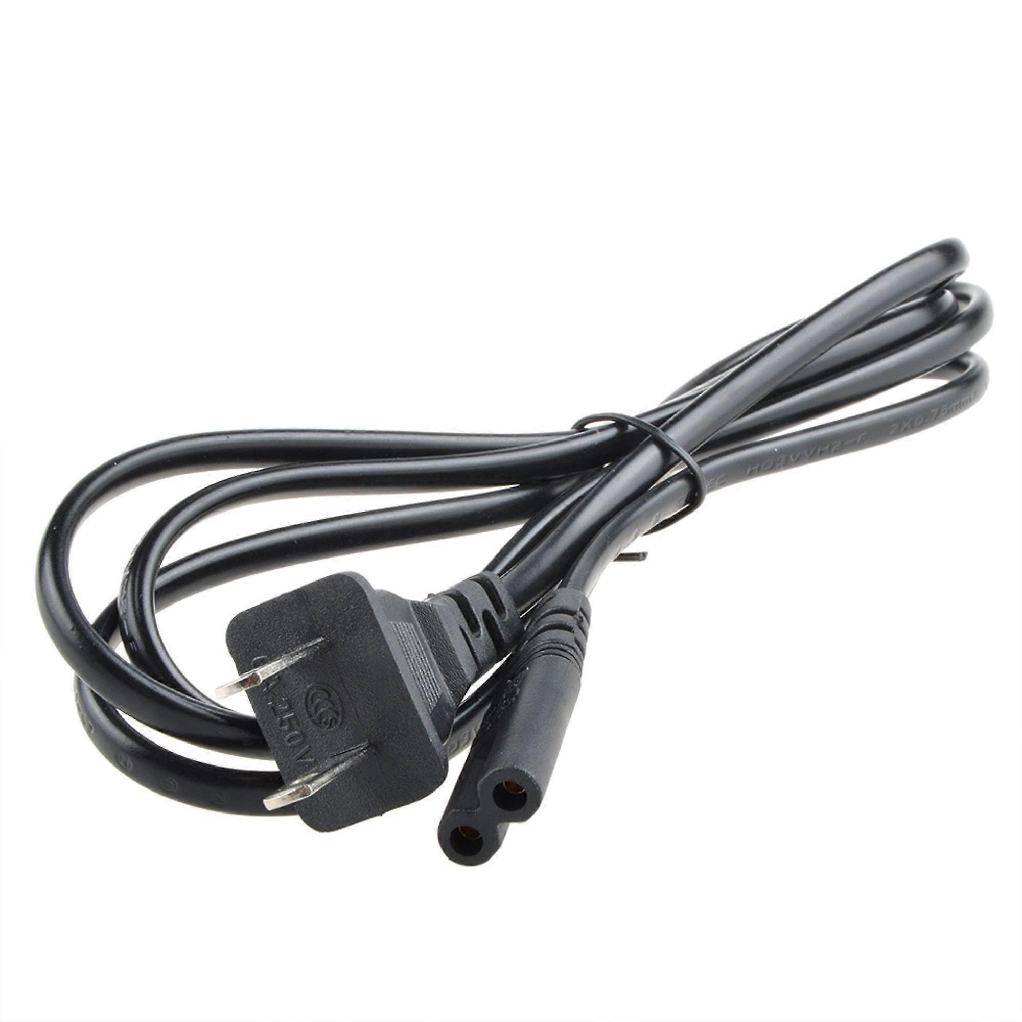 AC Power Cord 2 Prong for PlayStation 14, Laptops, Printers, Durable US Plug 4ft