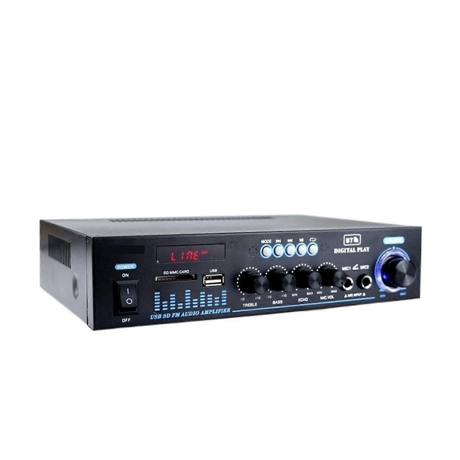 Player Audio Power AMP Bluetooth-Compatible Home and Car Amplifier with Equalizer and Digital Decoder Features
