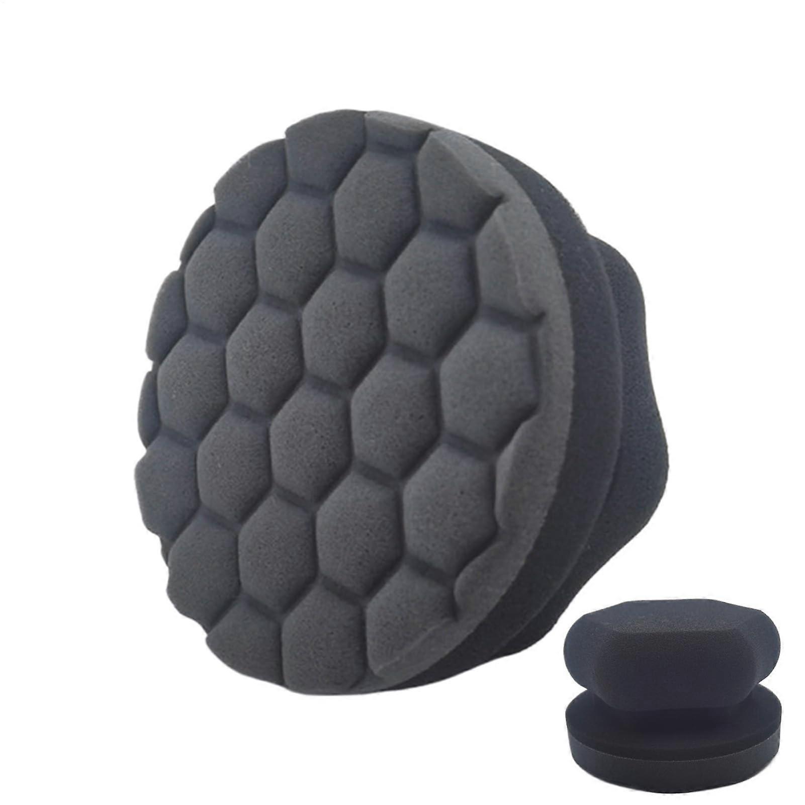 Tire Shine Applicator with Ergonomic Grip, Reusable Car Detailing Sponge for Tires and Rims