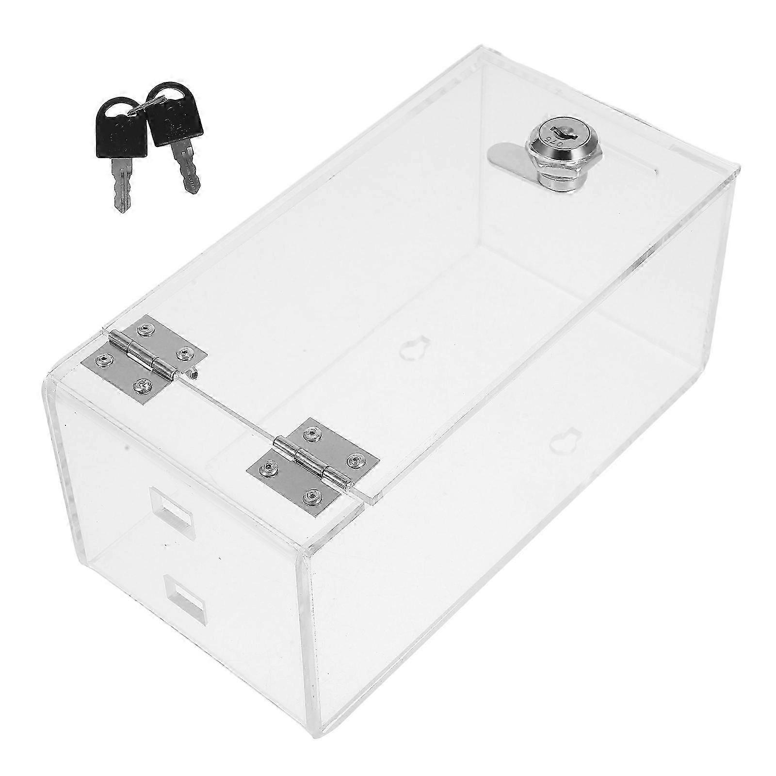 Locking Cell Phone Storage Cabinet, Clear Plastic Organizer with Key